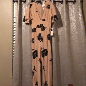 Floral Romantic Romper w/ button detail